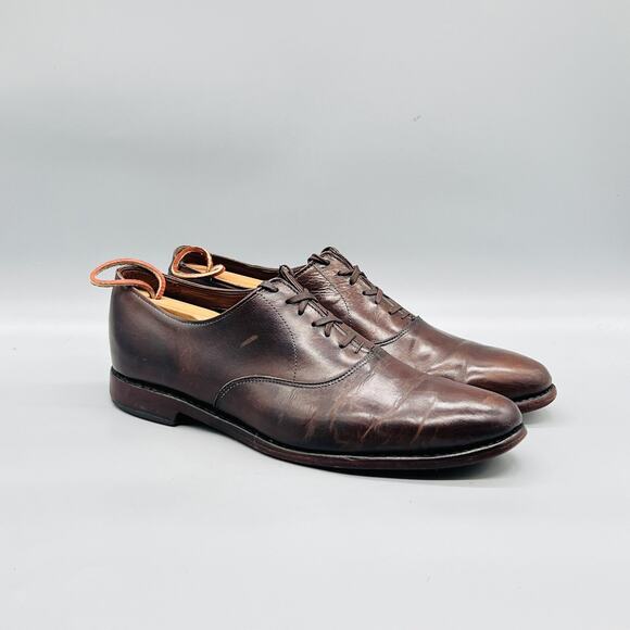 Allen Edmonds Shoes Mens 9 Brown Leather Carlyle Oxford Dress Lace Up Classic